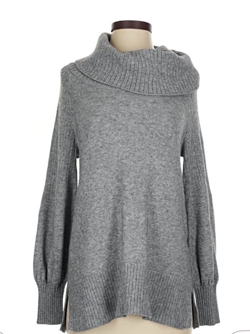 Anthropologie Gray Off-Shoulder Cowl Neck Women's Sweater